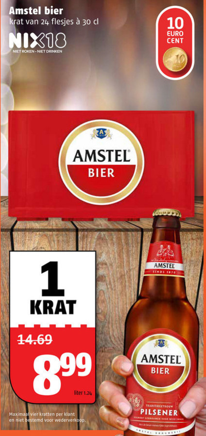 Amstel   krat bier folder aanbieding bij  Poiesz - details