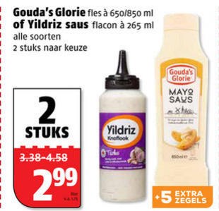 Goudas Glorie   snacksaus, mayonaise folder aanbieding bij  Poiesz - details