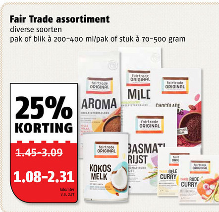 Fair Trade Original   rijst, koffie folder aanbieding bij  Poiesz - details