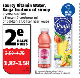 Sourcy   fruitdrank, limonadesiroop folder aanbieding bij  Poiesz - details