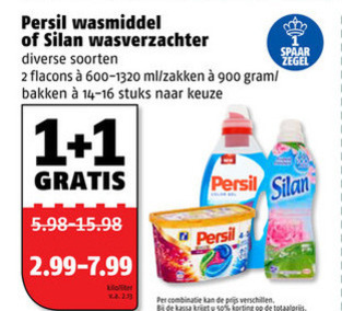 Silan   wasmiddel, wasverzachter folder aanbieding bij  Poiesz - details