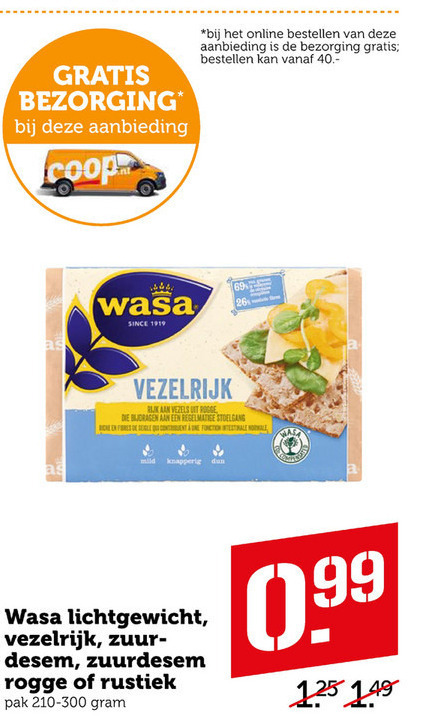 Wasa   knackebrod folder aanbieding bij  Coop - details