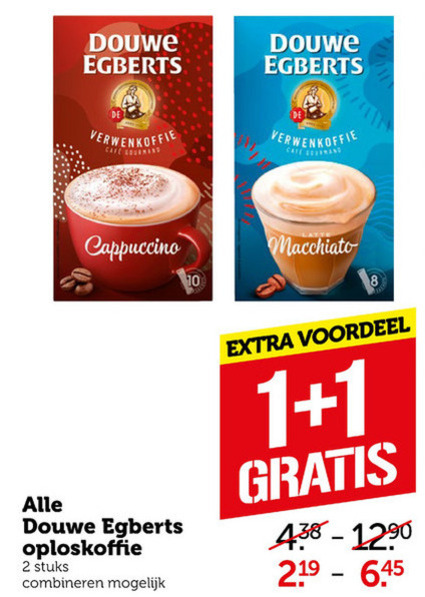 Douwe Egberts   oploskoffie folder aanbieding bij  Coop - details