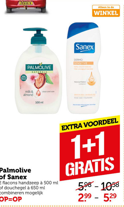 Sanex   handzeep, douchegel folder aanbieding bij  Coop - details