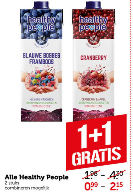 Healthy People   vruchtensap folder aanbieding bij  Coop - details