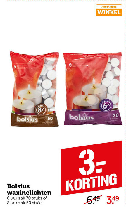 erven Gevlekt Vechter Bolsius theelicht folder aanbieding bij Coop - details