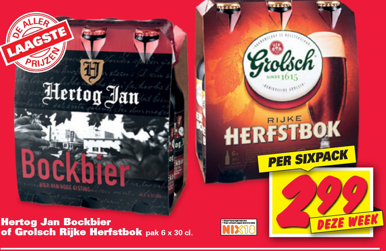 Grolsch   bokbier folder aanbieding bij  Nettorama - details