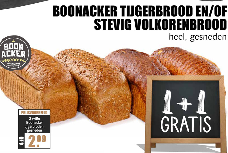 Boonacker   brood folder aanbieding bij  MCD Supermarkt Basis - details