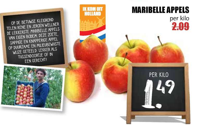 Maribelle   appels folder aanbieding bij  MCD Supermarkt Basis - details