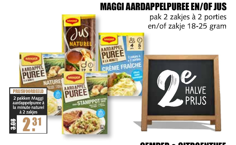 Maggi   jus, aardappelpuree folder aanbieding bij  MCD Supermarkt Basis - details