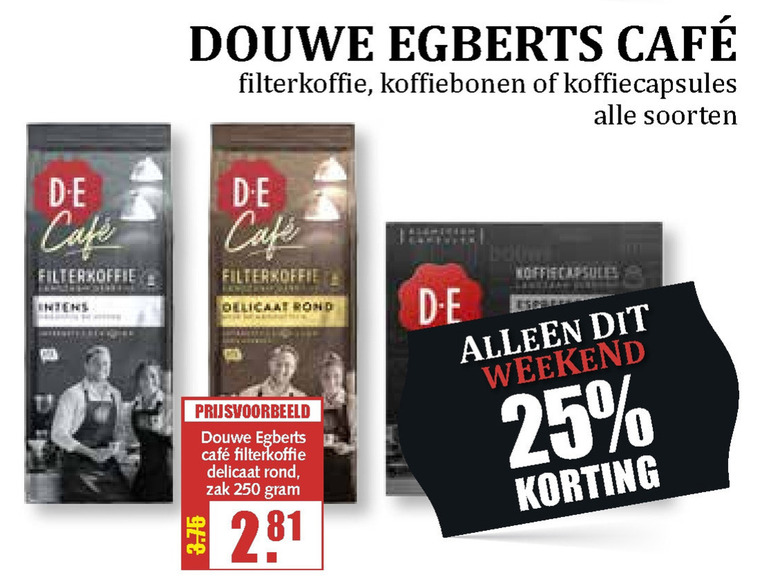 Douwe Egberts   koffiecups, koffie folder aanbieding bij  MCD Supermarkt Basis - details