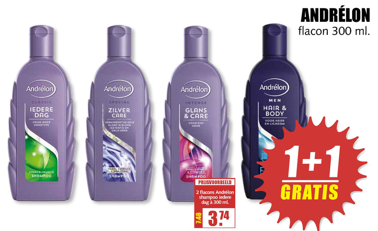 Andrelon   shampoo folder aanbieding bij  MCD Supermarkt Basis - details