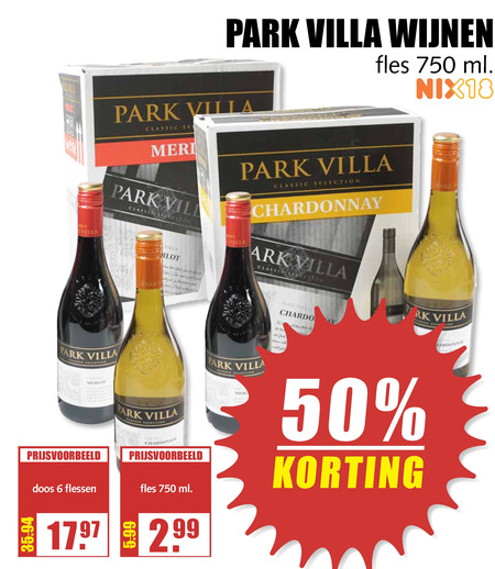 Park Villa   witte wijn, rode wijn folder aanbieding bij  MCD Supermarkt Basis - details