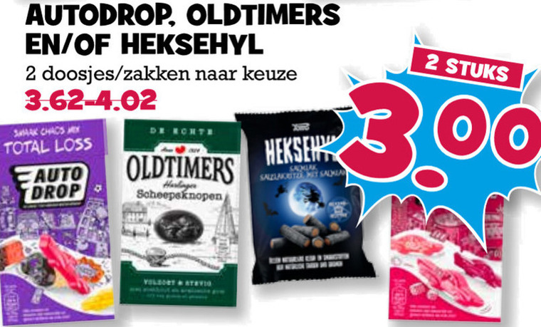 Heksehyl   snoep, drop folder aanbieding bij  Boons Markt - details