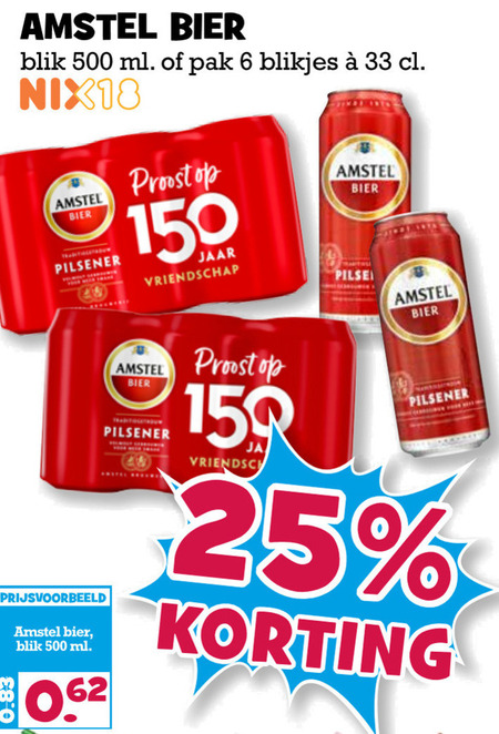 Amstel   blikje bier folder aanbieding bij  Boons Markt - details