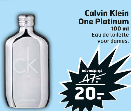 Calvin Klein   eau de toilette folder aanbieding bij  Trekpleister - details