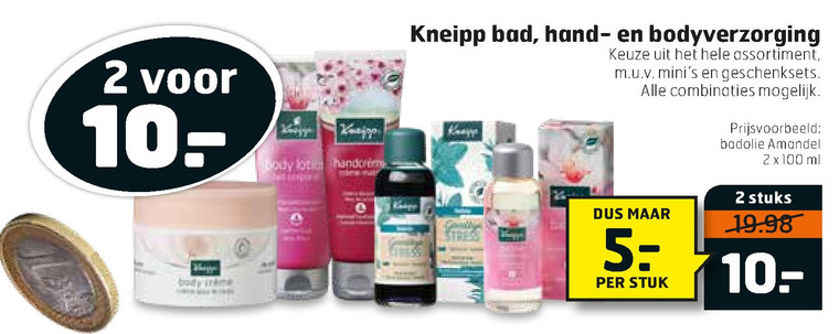 Kneipp   badolie, handcreme folder aanbieding bij  Trekpleister - details