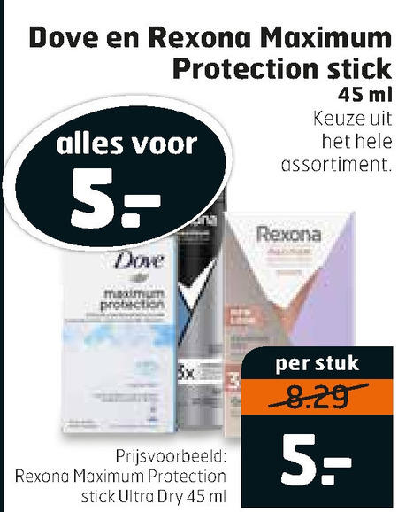 Rexona   deodorant folder aanbieding bij  Trekpleister - details