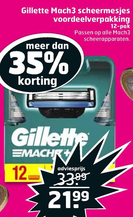 Gillette   scheermesjes folder aanbieding bij  Trekpleister - details