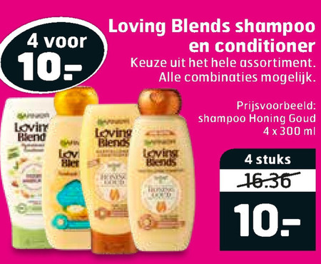 Garnier Loving Blends   shampoo, conditioner folder aanbieding bij  Trekpleister - details