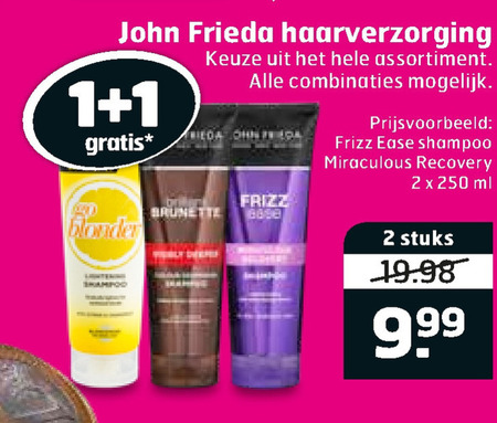 John Frieda   conditioner, haarverzorging folder aanbieding bij  Trekpleister - details