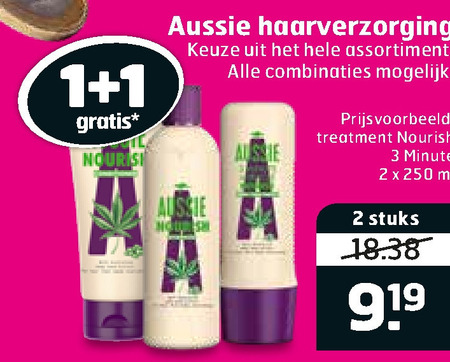 Aussie   shampoo, haarverzorging folder aanbieding bij  Trekpleister - details