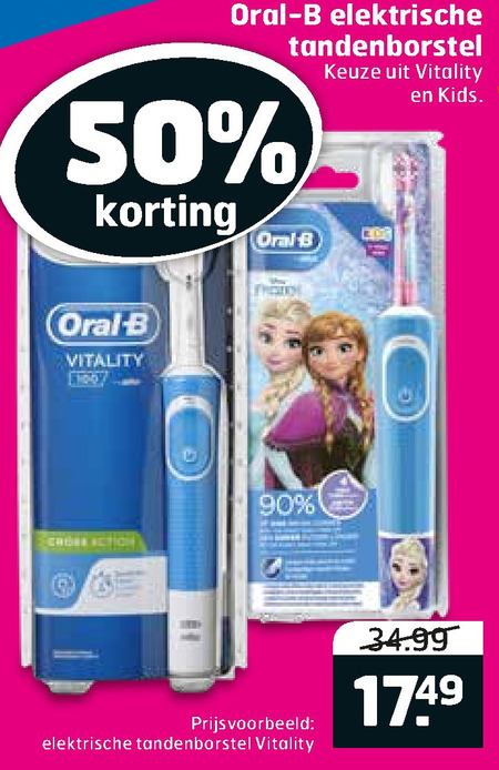 Braun Oral-B   elektrische kindertandenborstel, electrische tandenborstel folder aanbieding bij  Trekpleister - details