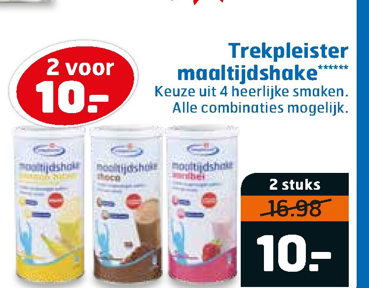 Trekpleister Huismerk   afslankmaaltijd folder aanbieding bij  Trekpleister - details