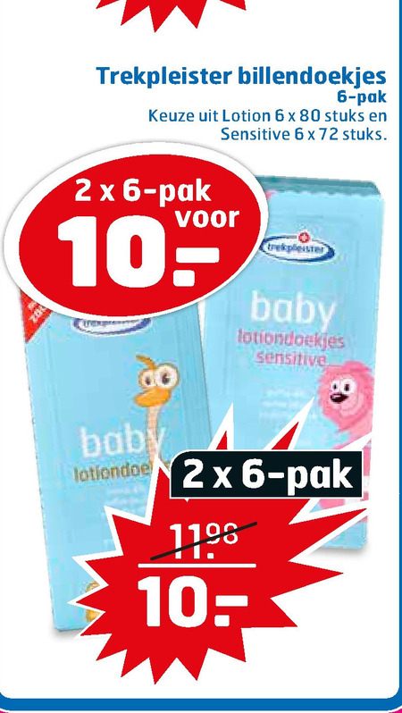 Trekpleister Huismerk   billendoekjes folder aanbieding bij  Trekpleister - details