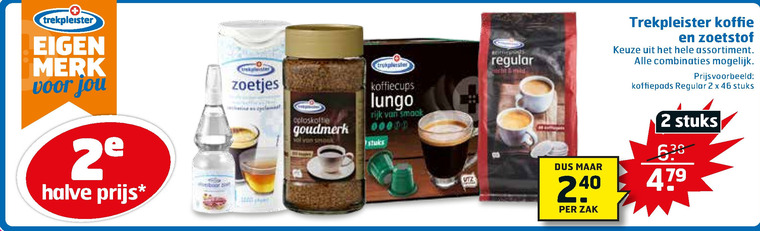 Trekpleister Huismerk   koffie, koffiepad folder aanbieding bij  Trekpleister - details