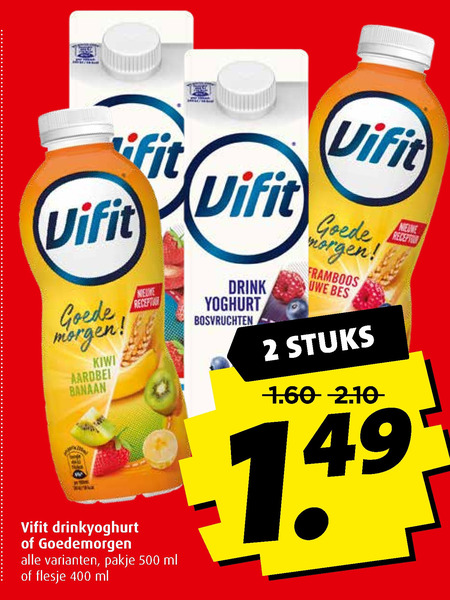 Vifit   drinkyoghurt folder aanbieding bij  Boni - details