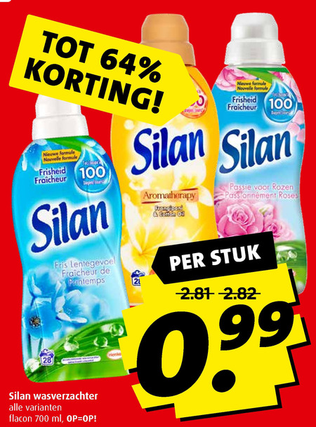 Silan   wasverzachter folder aanbieding bij  Boni - details