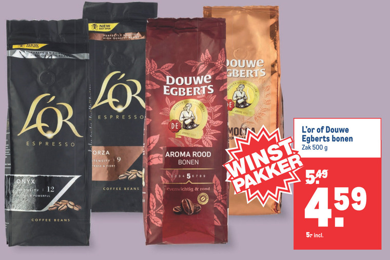 Douwe Egberts L Or   koffiebonen folder aanbieding bij  Makro - details