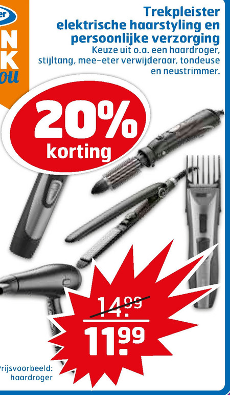 Trekpleister Huismerk   straightener, tondeuse folder aanbieding bij  Trekpleister - details