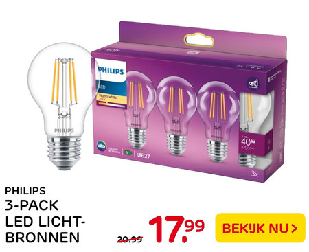 Philips   led lamp folder aanbieding bij  Praxis - details