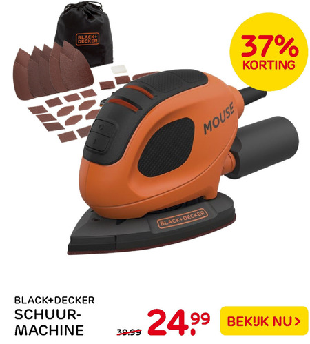 Black and Decker   schuurmachine folder aanbieding bij  Praxis - details