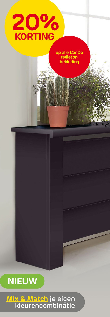 Cando   radiatorbekleding folder aanbieding bij  Praxis - details