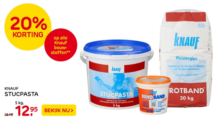 Knauf   stucpasta folder aanbieding bij  Praxis - details