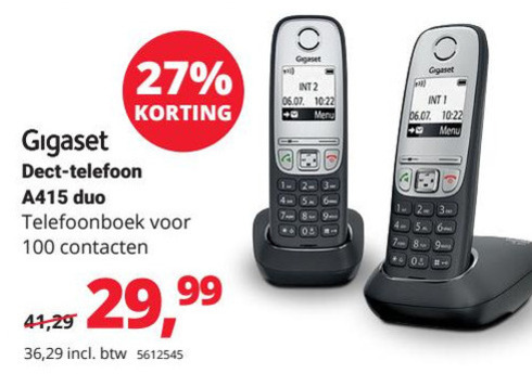 Gigaset   telefoon folder aanbieding bij  Office Centre - details