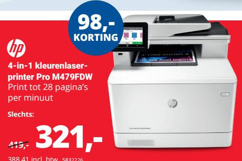 HP   laserprinter, all-in-one printer folder aanbieding bij  Office Centre - details