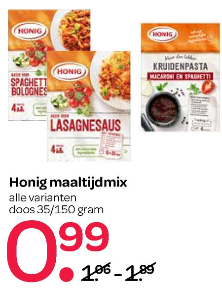 Honig   maaltijdmix folder aanbieding bij  Spar - details