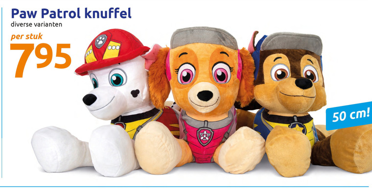 Paw Patrol   pluche en knuffels folder aanbieding bij  Action - details