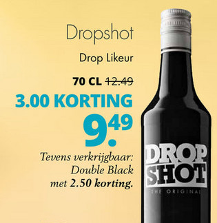 Dropshot   likeur folder aanbieding bij  Mitra - details