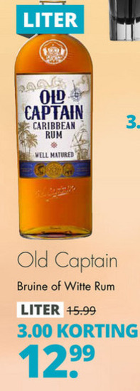 Old Captain   rum folder aanbieding bij  Mitra - details