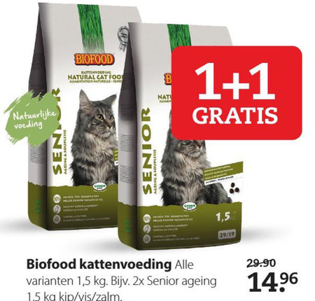 Biofood   kattenvoer folder aanbieding bij  Pets Place - details