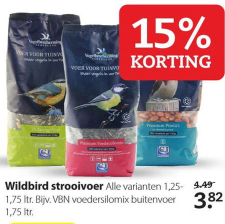 Wildbird   vogelvoer folder aanbieding bij  Pets Place - details