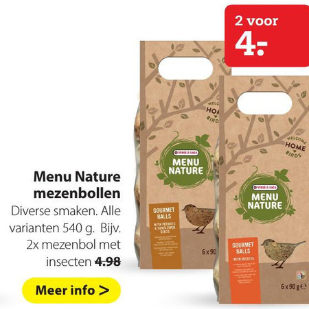 Versele-Laga   mezenbollen folder aanbieding bij  Pets Place - details