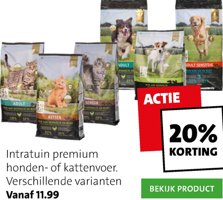 Intratuin Huismerk   kattenvoer, hondenvoer folder aanbieding bij  Intratuin - details