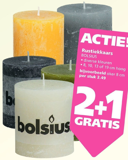 Bolsius rustieke kaarsen folder aanbieding Ranzijn en Dier - details