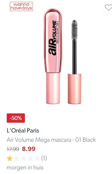 L Oreal   mascara folder aanbieding bij  wehkamp.nl - details